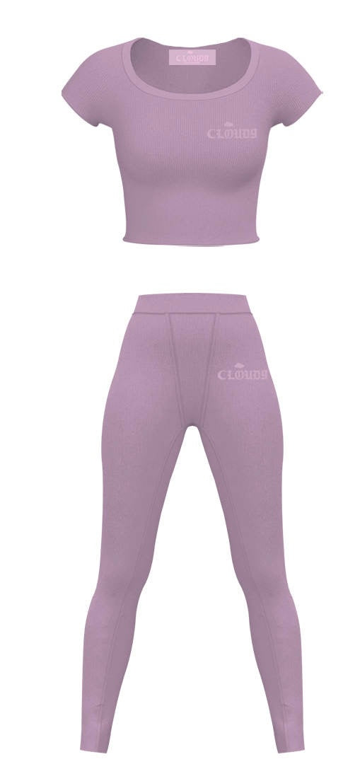 Purple 2 Piece Lounge Set